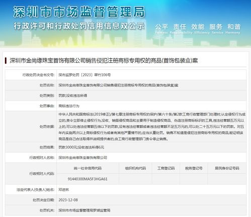 深圳市金尚缘珠宝首饰销售侵犯注册商标专用权的商品 首饰包装盒 案